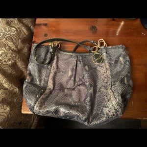 Coach “Snakeskin” Leather Handbag